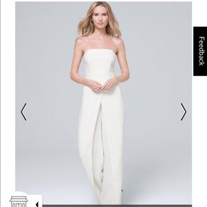 New CONVERTIBLE STRAPLESS SPLIT-LEG JUMPSUIT
